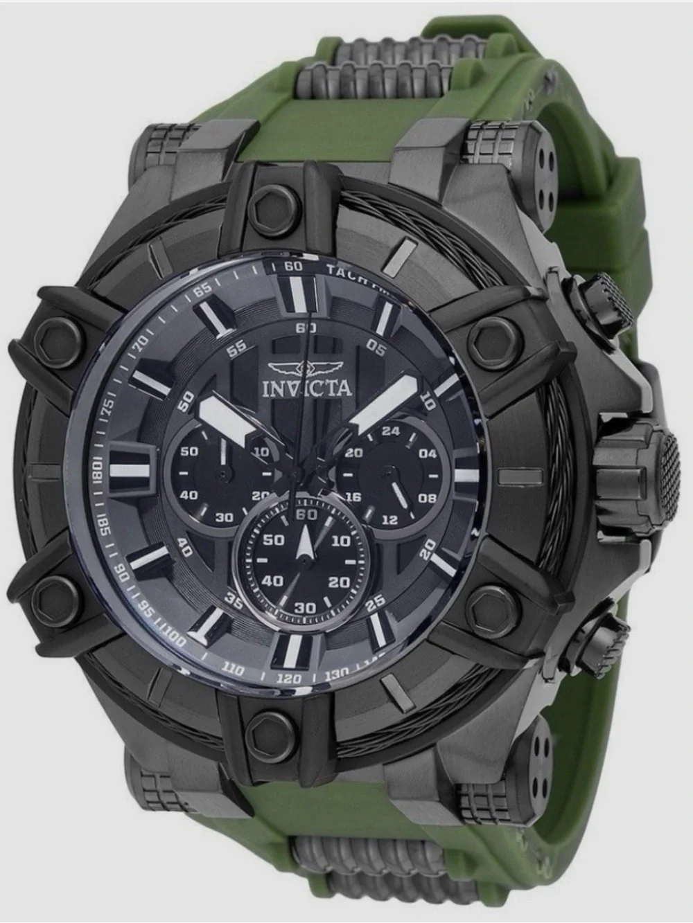 Invicta Bolt Surge Men's Watch - 52mm. Army Green. Gunmetal (49807)